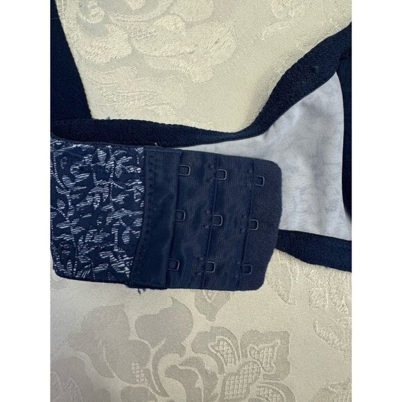 Warner’s 38D Signature Support Blue Floral Lace Underwire Bra 05001X‎ - Picture 6 of 8